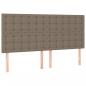 Preview: LED Kopfteil Taupe 180x5x118/128 cm Stoff