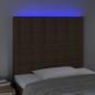 Preview: LED Kopfteil Dunkelbraun 100x5x118/128 cm Stoff