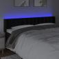 Preview: LED Kopfteil Schwarz 183x16x78/88 cm Samt