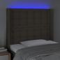 Preview: LED Kopfteil Taupe 83x16x118/128 cm Stoff