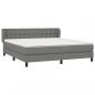 Preview: Boxspringbett mit Matratze Dunkelgrau 160x200 cm Stoff