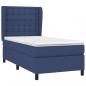 Preview: Boxspringbett mit Matratze Blau 80x200 cm Stoff