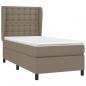 Preview: Boxspringbett mit Matratze Taupe 90x190 cm Stoff