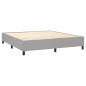 Preview: Boxspringbett mit Matratze Hellgrau 160x200 cm Stoff