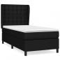 Preview: Boxspringbett mit Matratze Schwarz 100x200 cm Stoff