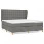 Preview: Boxspringbett mit Matratze Dunkelgrau 160x200 cm Stoff