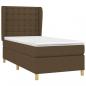 Preview: Boxspringbett mit Matratze Dunkelbraun 100x200 cm Stoff