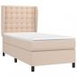 Preview: Boxspringbett mit Matratze Cappuccino-Braun 90x200cm Kunstleder