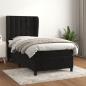 Preview: ARDEBO.de - Boxspringbett mit Matratze Schwarz 90x200 cm Samt