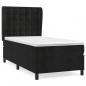 Preview: Boxspringbett mit Matratze Schwarz 90x190 cm Samt