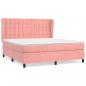 Preview: Boxspringbett mit Matratze Rosa 180x200 cm Samt