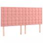 Preview: Boxspringbett mit Matratze Rosa 180x200 cm Samt