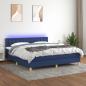 Preview: ARDEBO.de - Boxspringbett mit Matratze & LED Blau 160x200 cm Stoff