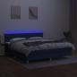 Preview: Boxspringbett mit Matratze & LED Blau 160x200 cm Stoff