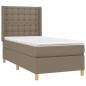 Preview: Boxspringbett mit Matratze Taupe 80x200 cm Stoff