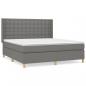 Preview: Boxspringbett mit Matratze Dunkelgrau 160x200 cm Stoff