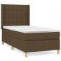 Preview: Boxspringbett mit Matratze Dunkelbraun 100x200 cm Stoff