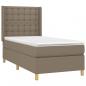 Preview: Boxspringbett mit Matratze Taupe 90x200 cm Stoff