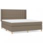 Preview: Boxspringbett mit Matratze Taupe 180x200 cm Stoff