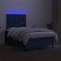 Preview: Boxspringbett mit Matratze & LED Blau 120x200 cm Stoff