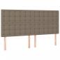 Preview: Boxspringbett mit Matratze & LED Taupe 180x200 cm Stoff