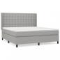 Preview: Boxspringbett mit Matratze Hellgrau 160x200 cm Stoff