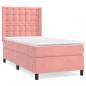 Preview: Boxspringbett mit Matratze Rosa 90x200 cm Samt