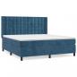 Preview: Boxspringbett mit Matratze Dunkelblau 180x200 cm Samt