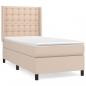 Preview: Boxspringbett mit Matratze Cappuccino-Braun 90x200cm Kunstleder