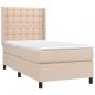 Preview: Boxspringbett mit Matratze Cappuccino-Braun 90x200cm Kunstleder