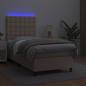 Preview: Boxspringbett mit Matratze & LED Cappuccino-Braun 90x200cm