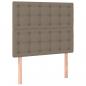 Preview: Boxspringbett mit Matratze & LED Taupe 80x200 cm Stoff