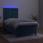 Preview: Boxspringbett mit Matratze & LED Dunkelblau 90x200 cm Samt