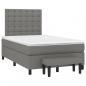 Preview: Boxspringbett mit Matratze Dunkelgrau 120x200 cm Stoff