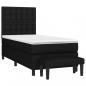 Preview: Boxspringbett mit Matratze Schwarz 100x200 cm Stoff