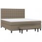 Preview: Boxspringbett mit Matratze Taupe 180x200 cm Stoff