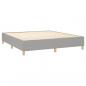 Preview: Boxspringbett mit Matratze Hellgrau 160x200 cm Stoff