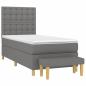 Preview: Boxspringbett mit Matratze Dunkelgrau 80x200 cm Stoff