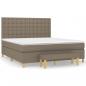 Preview: Boxspringbett mit Matratze Taupe 180x200 cm Stoff