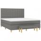 Preview: Boxspringbett mit Matratze Dunkelgrau 160x200 cm Stoff