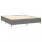 Preview: Boxspringbett mit Matratze Dunkelgrau 160x200 cm Stoff