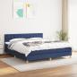 Preview: ARDEBO.de - Boxspringbett mit Matratze Blau 160x200 cm Stoff