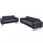 Preview: ARDEBO.de - 2-Sitzer und 3-Sitzer Sofa Set Dunkelgrau