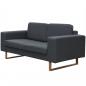 Preview: 2-Sitzer und 3-Sitzer Sofa Set Dunkelgrau