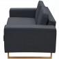 Preview: 2-Sitzer und 3-Sitzer Sofa Set Dunkelgrau