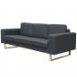 Preview: 2-Sitzer und 3-Sitzer Sofa Set Dunkelgrau