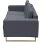 Preview: 2-Sitzer und 3-Sitzer Sofa Set Dunkelgrau