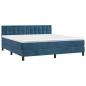 Preview: Boxspringbett mit Matratze Dunkelblau 180x200 cm Samt