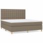 Preview: Boxspringbett mit Matratze Taupe 180x200 cm Stoff