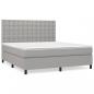 Preview: Boxspringbett mit Matratze Hellgrau 160x200 cm Stoff 